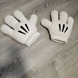 2/$25 Disney Cream and Black Mickey Mouse Gloves